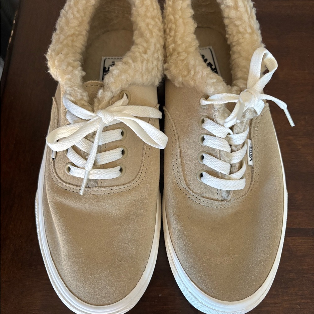 Vans Beige Fleece-Lined Shoes